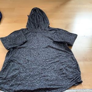 black and white hooded long sleeve tee Woman’s S